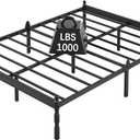 14 Inch Queen Size Bed Frame with 2 Pcs Mattress Slide Stopper, Queen Platform Bed Frame Metal, No Box Spring Needed, Easy Assembly, Heavy Duty, Noise Free, Non-Slip