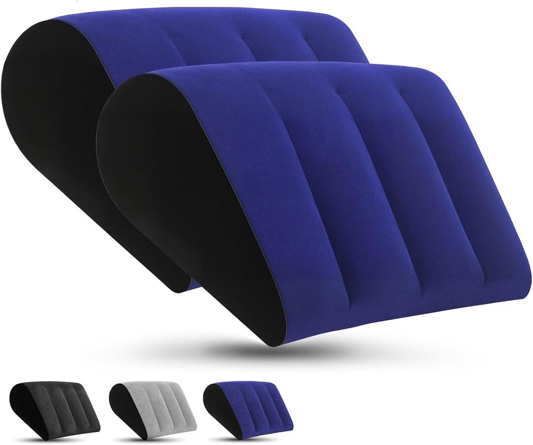 Portable Inflatable Wedge Pillow for Camping - 2-Pack Body Positioner Bed Wedge Pillow for Sleeping Support,18in Adjustable Traveling Cushion, Lightweight Bed Leg Elevation Partner Wedges Fast Inflation