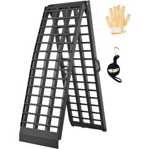 FACHNUO 10FT Motorcycle Ramp for Pickup Trucks, 1500lbs Capacity 1PC, Aluminum Heavy Duty Loading Ramp for Dirt Bike, Trailer, Lawn Mower, ATVs, UTVs, Golf Cart, Tailgate, 120" L x 18" W