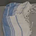 1pcs Turkish Towel Poncho Turkish Cotton Beach Poncho wim Cover Up Wearable Towel Hooded Poncho with Pocket for Adult Man Women (Blue)