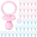 36 Plastic Pacifiers for Baby Shower Game, 2.75’’ Baby Shower Pacifiers, Blue Pacifiers for Baby Shower Decoration DIY, Gender Reveal Party Table Scatter/Baby Shower Party Favors(Blue&Pink)