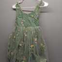 LalaMira Flower Girl Dress Floral Embroidered Toddler Girls Dresses Fairy Tulle Dress for Wedding Birthday Party Photo Shoot (6 Years, Knee-sage Green)