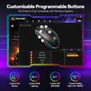 TECKNET Wireless Gaming Mouse Rechargeable - 8000 DPI, Long-Lasting 100Hrs Battery, RGB Backlit, 6 Programmable Buttons, Dual Connectivity (2.4G + USB-C) for PC, Mac, Laptop - Black