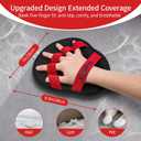 Pet Hair Removal Glove, Magic Brush Electrostatic Mitt for Dogs & Cats, Reusable Grooming Gloves - Dog Hair Remover Tool with 5-Finger Design for Couch, Carpet, Clothing & Car Seat(Red)