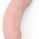 Peallow(Pat. Pend)  Long Round Body Pillow for Adults, Bolster Pillow for Sleeping, Soft and Supportive Pillow for Sleeping & Lumbar Support (29.5", Soft Pastel Pink)