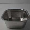 Thick Stainless Steel Colander Basin for Washing Vegetables and Fruits Large Capacity Kitchen Drainage Basin with Easy Drain Washing Tool (29.00X29.00X12.50CM, Silver)