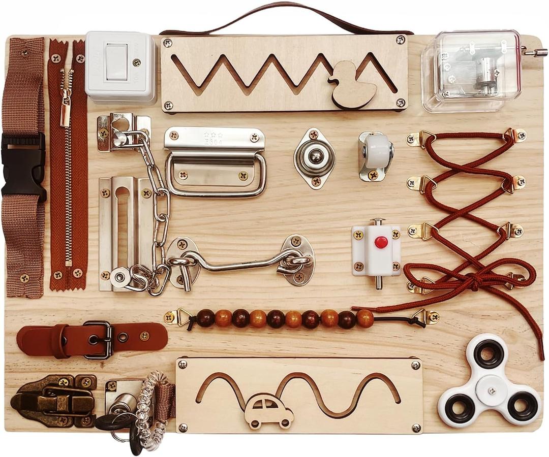 Dementia Activities for Seniors,Busy Board for Adults with Dementia Games Gadgets,Dementia Products for Elderly,Alzheimers Activities for Dementia Patients,Alzheimers Products Toys Gift (L)