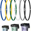 Large Rubber Bands for Trash Can Fits up 40-96 Gallon Extra Large Trash Can Rubber Bands Garbage Can Bands Outdoor Trash Bag Holder Multifunction Bands Buckles of common metal for Picnic Camping Party