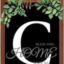 Ultra Large 16''x12'' Personalized Last Name Front Door Wreath, 26 Letter Wooden Welcome Sign for Rustic Farmhouse Spring Summer Fall Winter-Ideal Housewarming Gift (Letter C)