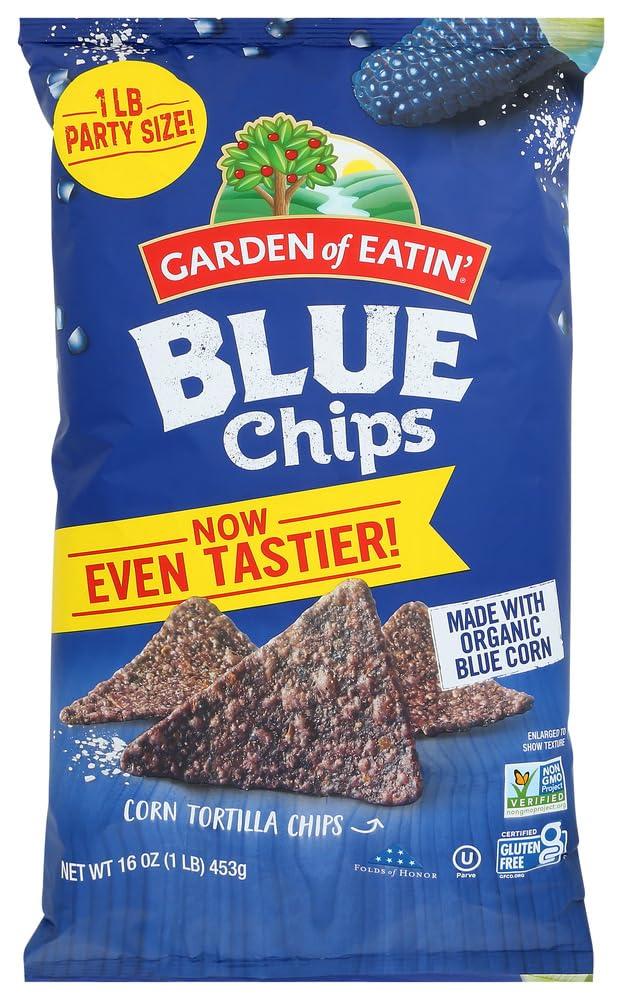 Organic Blue Corn Chips (Pack of 12), Best By Jun 28, 2025