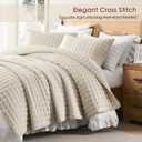 WDCOZY Beige California Oversized Cal King Size Quilt Bedding Sets with 2 Pillow Shams, Neutral Lightweight Soft Bedspread Coverlet Bed Cover for All Season, 3 Pieces, 116x106 inches