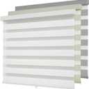 Cordless Zebra Blinds for Windows,Free-Stop Roller Zebra Shades,Light Filtering Blinds for Indoor windows with Upgraded Cassette,Pull Down Privacy Window Shades for Home (30" W x 72" H, White)
