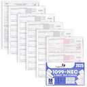 1099 NEC Forms 2025, 50 Pack 3 Part Laser Tax Forms Kit Pack of Federal/State Copy's, 1096's. Great for QuickBooks and Accounting Software, 2025, 1099-NEC 50 Pack
