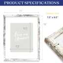 An&He 11x14 Picture Frame Set of 2, White Wood Grain Photo Frame for Wall Mounting or Tabletop Display