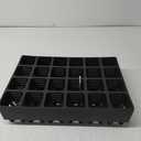 24 Cell Nursery Pots Trays (17"x11"x2") with Plastic Flat Seed Starter Trays, Durable Carrying Seedling Starter Tray, Reusable Planting Trays for Holding 2.7 inch Nursery Pots, 3 Sets Combo (Black)