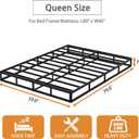 7 Inch Box Spring Queen Size Bed Base, 3000lbs Heavy Duty Queen Box Spring Metal Mattress Foundation, Tool-Free Easy Assembly, Noise Free