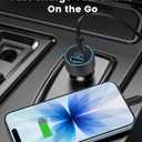 67W 3-Port Super Fast Type C Car Charger USB C for Samsung Galaxy S26 S25 S24 S23 S22 Ultra, iPhone 17/Air/16/15 Pro Max, Android, PD/QC Car Phone Adapter Accessories for Men Women + 3FT USB-C Cable