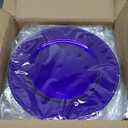 50 Pcs Purple Charger Plates Bulk, 13" Round Beaded Plate Chargers for Dinner Plates, Decorative Dinner Chargers Plastic Table Chargers for Wedding Holiday Party Baby Shower Event Decoration (Purple)