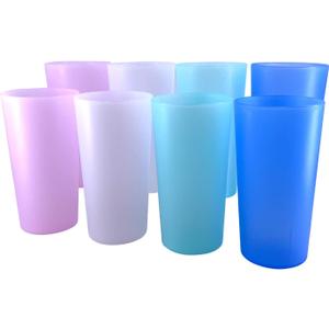 AOYITE Unbreakable 26 oz Plastic Tumblers Drinking Glasses - Lightweight Reusable Dishwasher Safe Cups - BPA Free Everyday Drink Cups set of 8 for Kids Kitchen Patio Outdoor