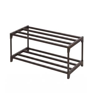 RILBOX Long Metal Shoe Rack Wide Stackable Under The Bed Shoe Storage Shelf Organizer for Closet, Entryway, Bedroom, Floor 2 Tier - 29.5" W Hold 8 Pairs