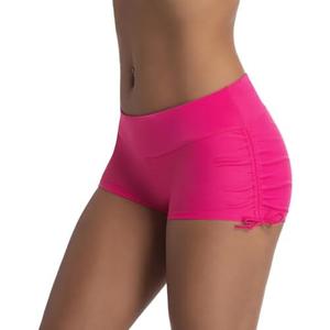 Micosuza Classical Women's Swim Boardshorts Beach Bikini Bottoms with Adjustable Ties 7 Color Small
