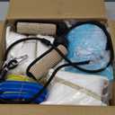 Exercise Ball, Daisy Shaped Yoga Ball Base with Resistance Bands for Stability, Yoga, Balance & Preganancy, Anti-Burst Ball Chair for Office, Home & Gym(65cm/22in) (Cerulean Blue Set)