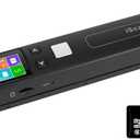 Portable Document Scanner - Upgrade Support WiFi & Rechargeable Handheld Portable Scanner Photo Scanner Mobile Scanner Handy Scan, JPG/PDF Format, UP to 1050 DPI, with 16G SD Card