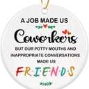 Coworker Christmas Ornaments 2025,Co Workers Ideas for Women,Best Friends Ornament,Funny Coworker Ornament for Christmas Tree,Appreciation Gift,Work Besties Gifts for Women Friendship