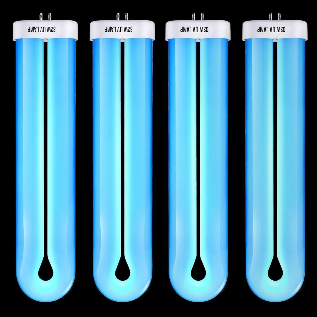 BF190 Replacement Bulb Compatible with Flowtron BK-40D Bug Zapper, 10 Inch FUL32T8/BL U Type Replacement Light Bulb for 32W Outdoor Electronic Insect Mosquito Killer(4 Pack)
