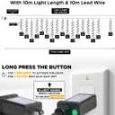 EcoNour Warm White Christmas Icicle Lights for Outside, 33FT 360LED Outdoor Icicle Lights with 8 Mode, 8HR Timer, Memory Function, Clear Wire connectable, Plug in Fairy Lights for Roofline, Yard