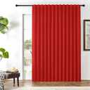 Joydeco Custom Blackout Curtains for Bedroom, 1 Panel Room Darkening Curtains & Drapes for Living Room Window Rod Pocket Back Tab (Custom Size,Red)