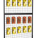 NectaCol 3'x 6' Gridwall Panel Display Stand with T-Base, Black Wire Grid Wall Panels with Wheels, Craft Display Rack, Art Display Stand, Retail Display, Show Rack