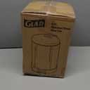 GLAD Small Trash Can, 1.2 Gallon | Round Stainless Steel Garbage Bin with Soft Close Lid & Step Foot Pedal | Metal Waste Basket with Removable Inner Bucket, Stainless