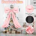 Wavwavw Large Pink Bow Decor Coquette Wall Decor for Backdrop 24 x 36'' Big Bow Giant Satin Ribbon Tie for Birthday Wedding Bridal Baby Shower Party Ballerina Room Hanging Decoration(Lining Support)
