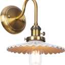 Wall Lamps, Nordic Sconce Lighting with On/Off Switch, Ceramics Shade Reading Wall Light Fixture for Living Room Bedroom Bedside,Gold