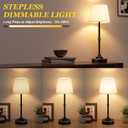 Kakanuo Rechargeable Cordless Table Lamp Antique Black - 1 Pack 4000mAh Battery Operated Lamp, 3000K Warm Light, Touch Control Stepless Dimming, for Bedside, Dining Table, Home Decor