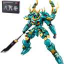 CSNRHG Green Dargon Samurai mech Robot with Long Spear Model Building Blocks Toy Set Mythical Birthday for Age 8+ Children Adults Teens 704 Pieces