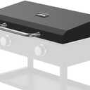 Upgrade Hinged Lid for Blackstone 28'' Griddle Hard Cover Flat Top Lid with Thermometer for Blackstone Grill 1517 1853 1605 1803 1839 1856 1885 1924 1983 2094 2137 2145 Griddle Cover Hood with Handle