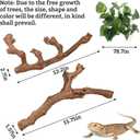 VCEPJH Snake Climbing Branch, 2Pcs Reptile Wood Natural Cork Log Tank Accessories Tree Trunk for Chameleon Bearded Dragon Gecko Snake Frog Spider