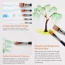 Fuumuui Grainer Brush Set5pcs Professional Flat Comb Brushes for Unique Texture Painting Perfect for Artists Acrylic, Watercolor and Oil