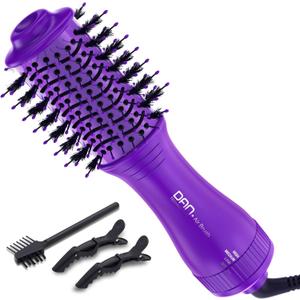 Dan Technology Blow Dryer Brush, 2 Inch Oval Titanium-Ceramic 4-in-1 Hot Air Brush & Hair Brush Blow Dryer for Fast Drying and Frizz-Resistant Volume 2 Speeds & 3 Heat Settings Lightweight 120V Purple