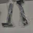 6 Pack  12 inch Black Hidden L Shelf Bracket (1/5 Inch Thicked) Iron Floating Shelf Brackets Rustic Industrial Metal Brackets for Shelf Support