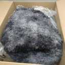 6x9 Ft Large Shag Rugs for Living Room, Tie-Dyed Ultra Soft Fluffy Furry Area Rugs for Bedroom Indoor Floor, Aesthetic Carpet for Kids Home Decor (Dark Grey)