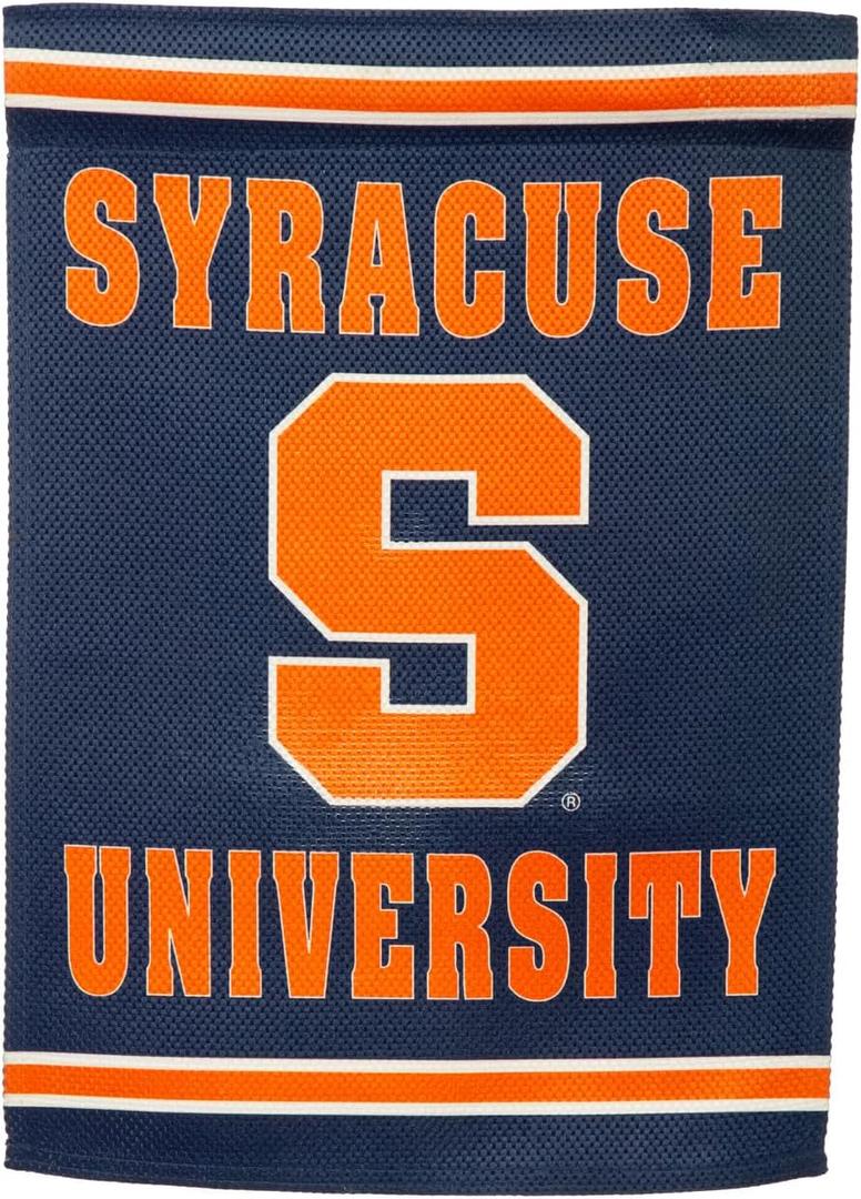 Evergreen Flag,Embossed Suede Flag, Garden Size, Syracuse,12.5x0.2x18 Inches