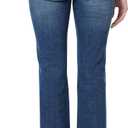 WallFlower Women's Fearless Curvy Super High-Rise Denim 27" Bootcut Ankle Insta Vintage Juniors Jeans (Blue)