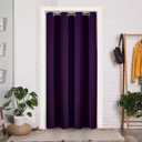 ChrisDowa Blackout Door Curtains for Doorway Privacy, Grommet Closet Curtains for bedroom closet door, Thermal Insulated Temporary Door Cover Room Divider Curtain (1 Panel, Royal Purple, 34 x 80 Inch)