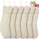 Christmas Stockings, 18 Inches Knit Christmas Stockings Xmas Hanging Stockings for Family Christmas Decorations