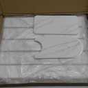 3 PCS Large Stone Dish Drying Mat for Kitchen Counter, Quick Dry Stone Dishes Mats, Sink Faucet Mat, Marble Water Absorbing Diatomaceous Earth Drying Pad for Countertop Tableware, Bottles (24*16inch+16*4inch+8*4inch, White Grey Marble)