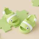 Jerzmy Clown Fish Cute Slides for Kids Toddler, Cushioned Boys Girls Sandals, Funny Animal Comfy House Slippers Non Slip Beach Shower Shoes for Indoor Outdoor Pool Garden (Green)