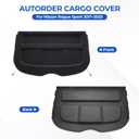 Autorder Cargo Cover for 2017-2023 Nissan Rogue Sport- Trunk Cover Cargo Cover Board Privacy Screen Rear Security Shade for Rogue Sport Accessories
